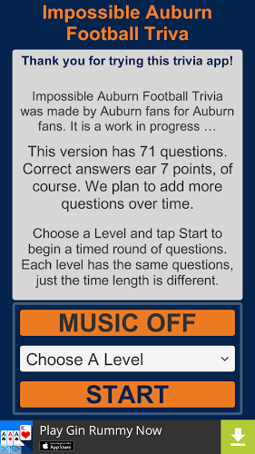 Insane Auburn Football Trivia截图1