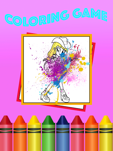 Coloring Equestrian Girl Game截图3