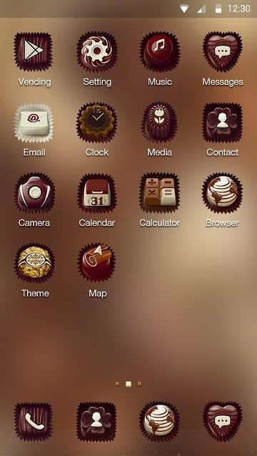 Chocolate Hola Launcher Theme截图2