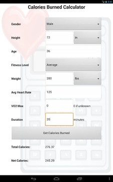 卡路里计算器 Calories Burned Calculator截图