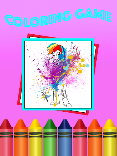 Coloring Equestrian Girl Game截图1