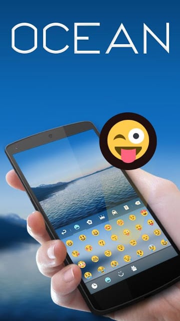 Ocean Emoji GO Keyboard Theme截图2