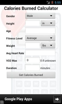 卡路里计算器 Calories Burned Calculator截图