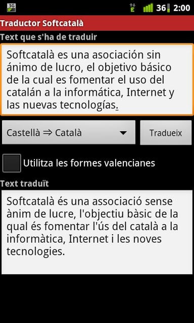 Traductor Softcatalà截图2