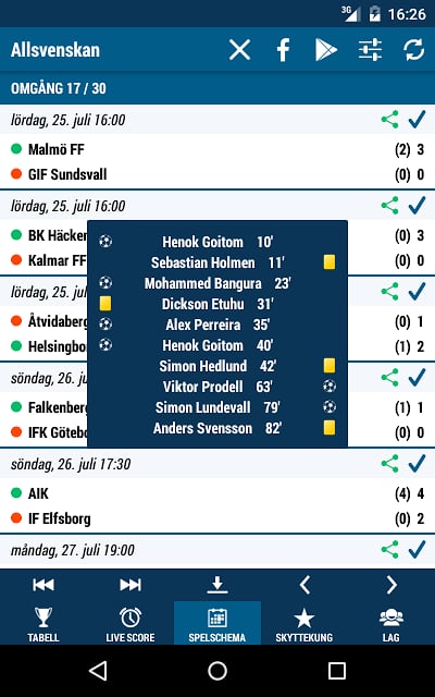 Allsvenskan截图10