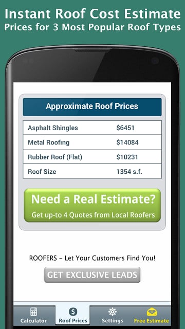 Roofing Calculator Free截图2