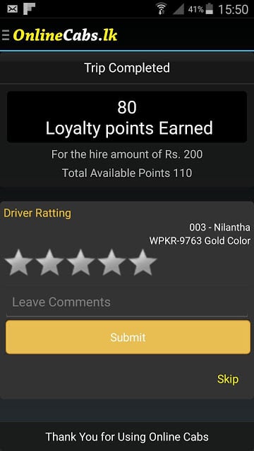 Online Cabs - Taxi Sri Lanka截图8