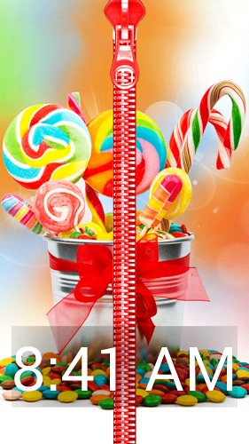 Candy Zipper Lock Screen Prank截图2