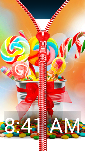 Candy Zipper Lock Screen Prank截图4