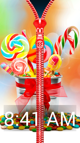 Candy Zipper Lock Screen Prank截图3