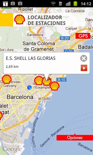 Shell, Estaciones de Servicio.截图5