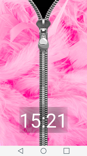 Pink Zipper Lock Screen Prank截图2