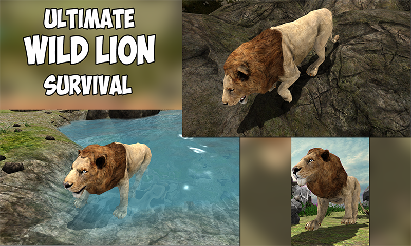 Angry Lion Jungle Survival 3D截图1