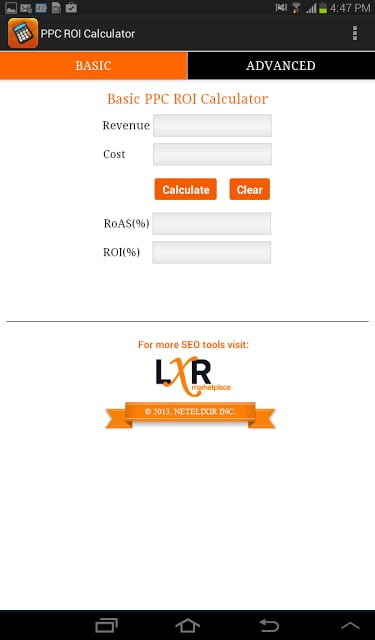 PPC ROI计算器截图4