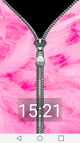 Pink Zipper Lock Screen Prank截图3