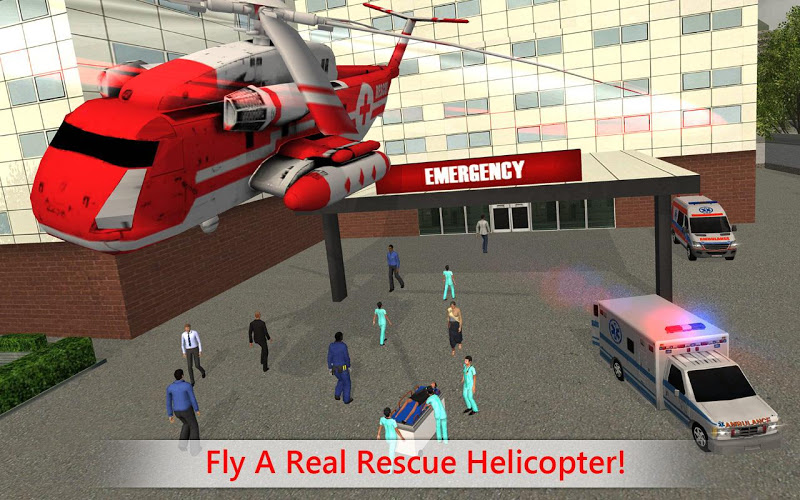 Rescue Ambulance & Helicopter截图2