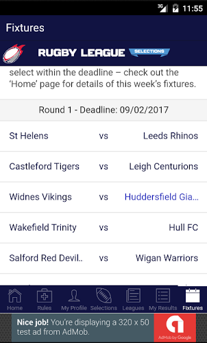 Rugby League Selections截图2