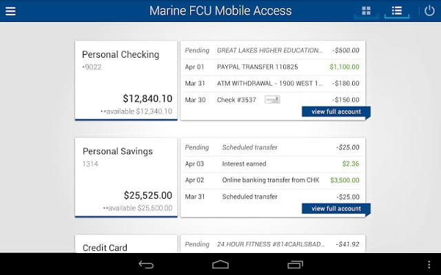 Marine FCU Mobile Access截图11