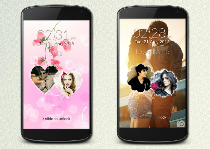 Couple Photo Lock Screen截图5