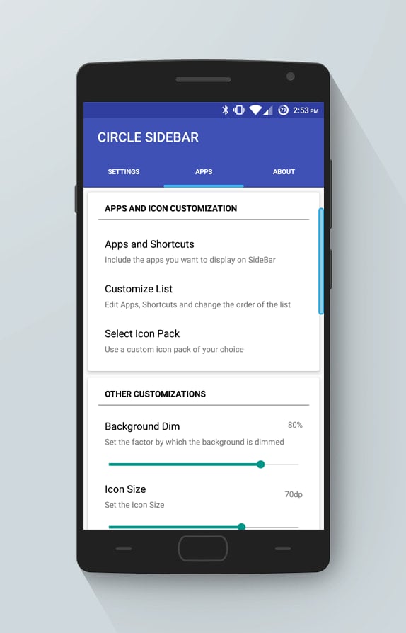 圆形侧边栏:Circle SideBar截图2