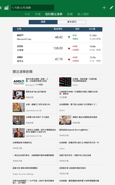 MSN 财经 - 股票报价与新闻截图4