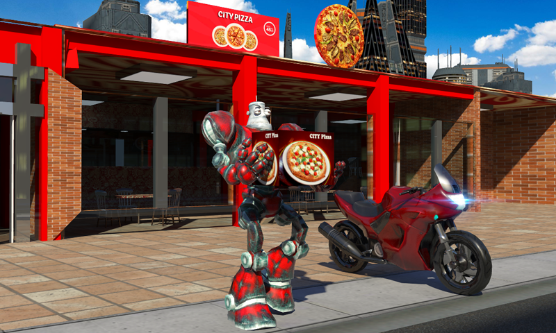 Scifi Robot Pizza Delivery截图2