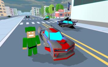 Blocky Hover Car: City Heroes截图4