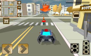 Blocky Hover Car: City Heroes截图3