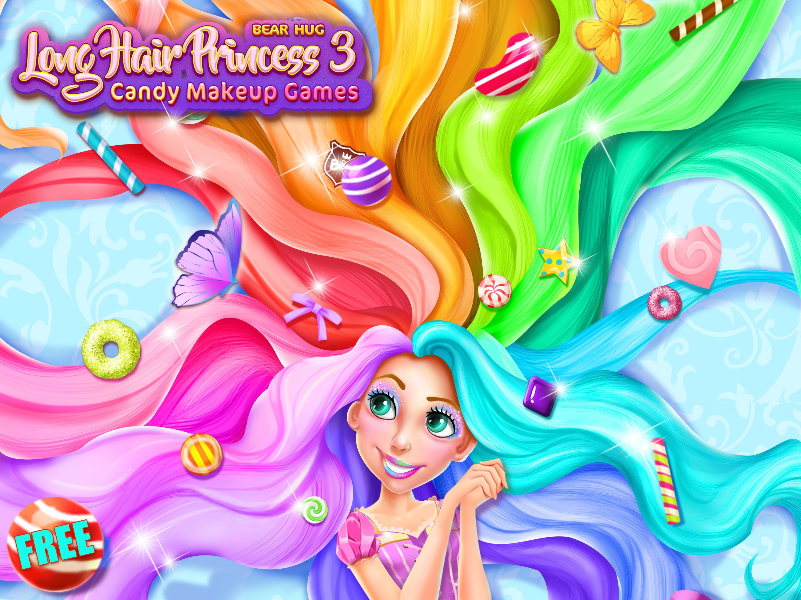 長髮公主3-糖果化妝遊戲截图1
