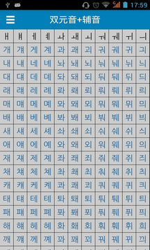 韩语发音字母表截图