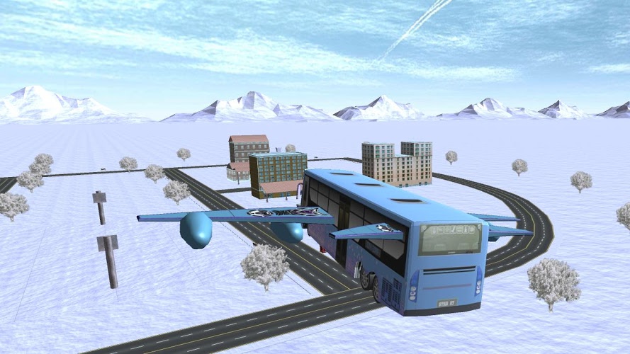 Winter Bus Flying截图2