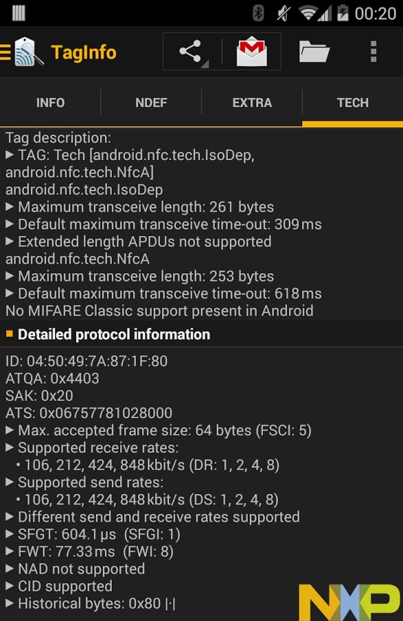 Перевод no supported application. TAGINFO by NXP. Android NFC диапазон. Андроид файлы NFC. NFC Android Development.