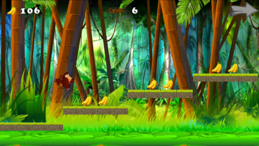 Jungle Banana Monkey Kong Run截图4