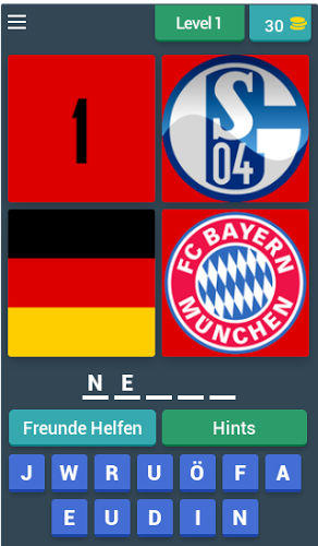 4 Bilder 1 Fußballspieler截图1