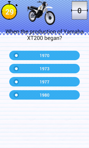 Quiz for Yamaha XT200 Fans截图3