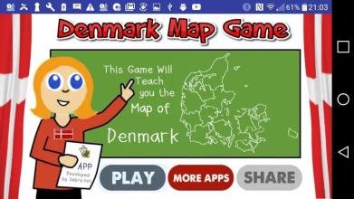 Denmark Map Puzzle Game Free截图1