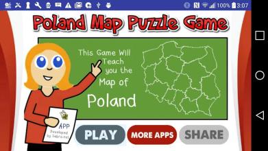 Poland Map Puzzle Game Free截图1