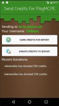 Send Credits For PlayMC.PE截图2