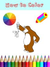 Learn Masha & Bear Coloring截图4