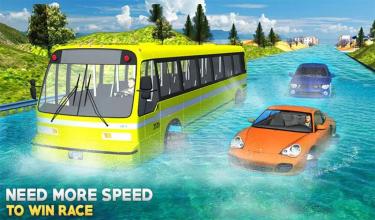 Floating Water Coach Bus Traffic Race截图4