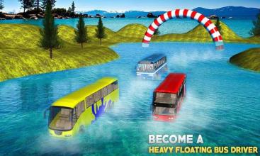 Floating Water Coach Bus Traffic Race截图1