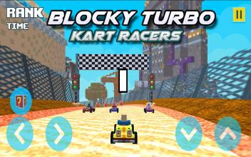 Blocky Turbo Kart Racers截图4