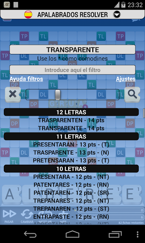 Apalabrados Resolver (español)截图1