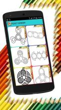 Fidget Spinner & cartoons coloring pages截图3