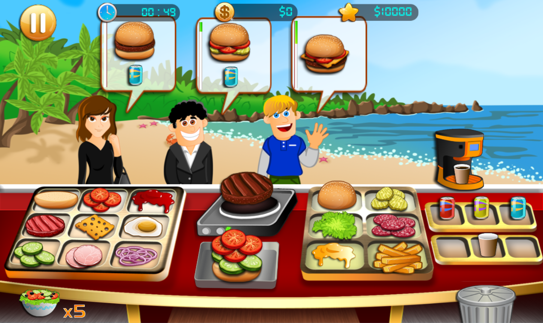 Cooking - Beach Yummy Burger Restaurant截图1