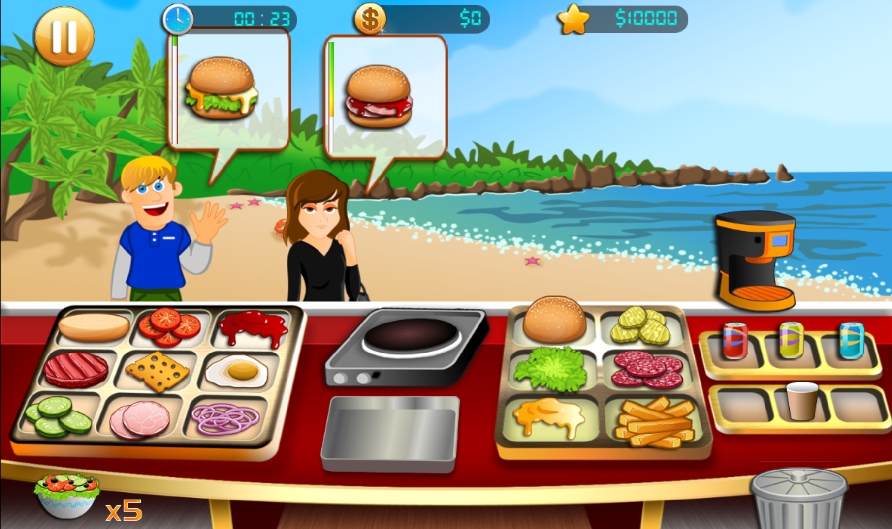 Cooking - Beach Yummy Burger Restaurant截图3