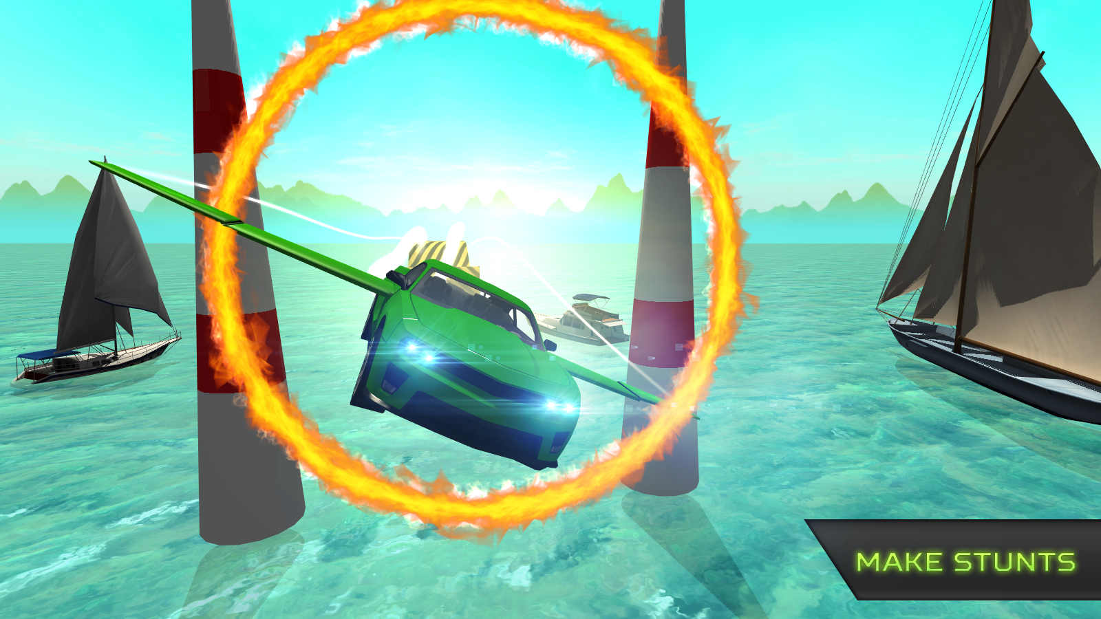 Flying Stunt Car Simulator截图2