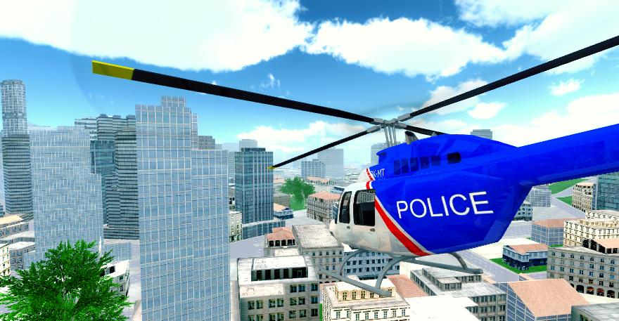 Police Helicopter City Flying截图1