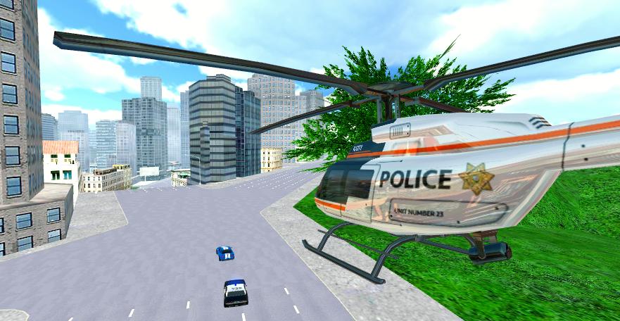 Police Helicopter City Flying截图4