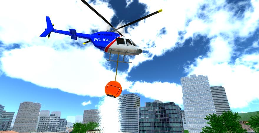 Police Helicopter City Flying截图2